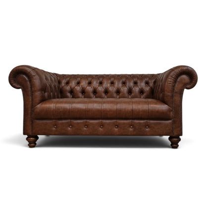 Chadderton 2 Seater Leather Chesterfield