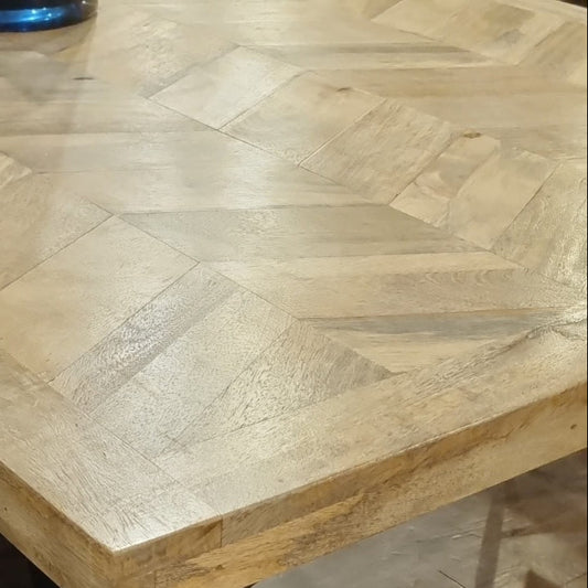 Chevron Mango Wood Coffee Table