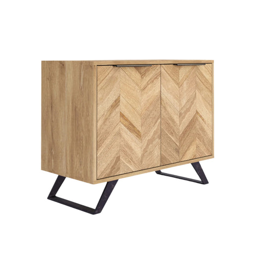 Chevron Mango Wood 2 Door Sideboard - Pieces For Places