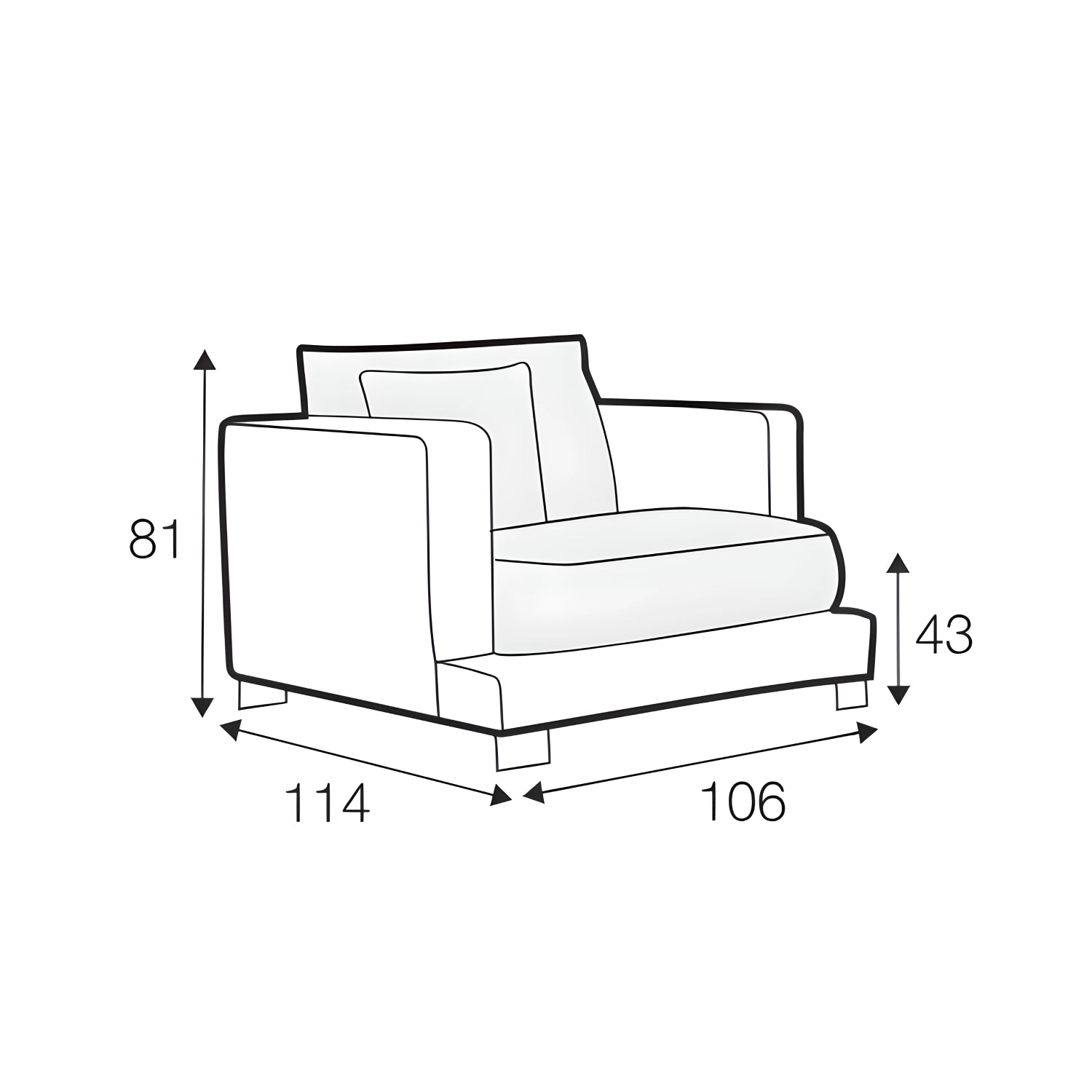 Colorado Wide Armchair - Pieces For Places