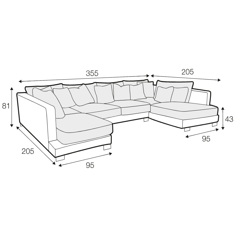 Colorado U Shape Sofa - Set 1 - Pieces For Places
