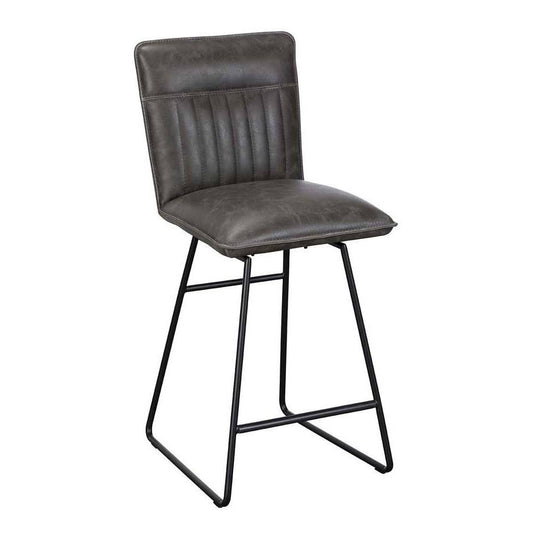 Colt Grey PU Leather Barstool - Pieces For Places