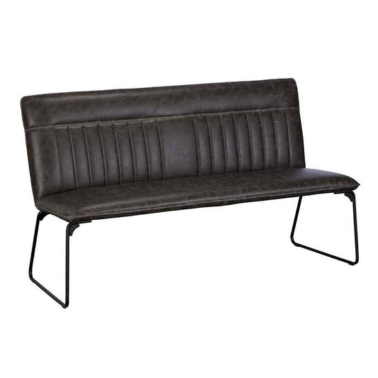 Colt Grey PU Leather Dining Bench - Pieces For Places