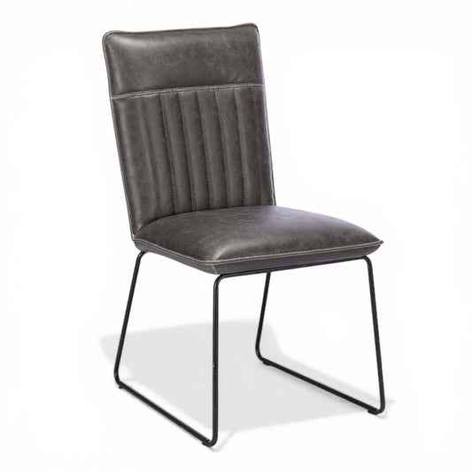 Cooper Grey PU Leather Dining Chair