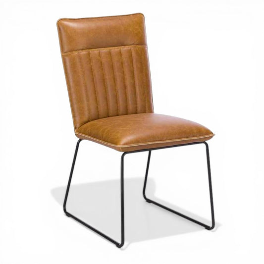 Cooper Tan PU Leather Dining Chair