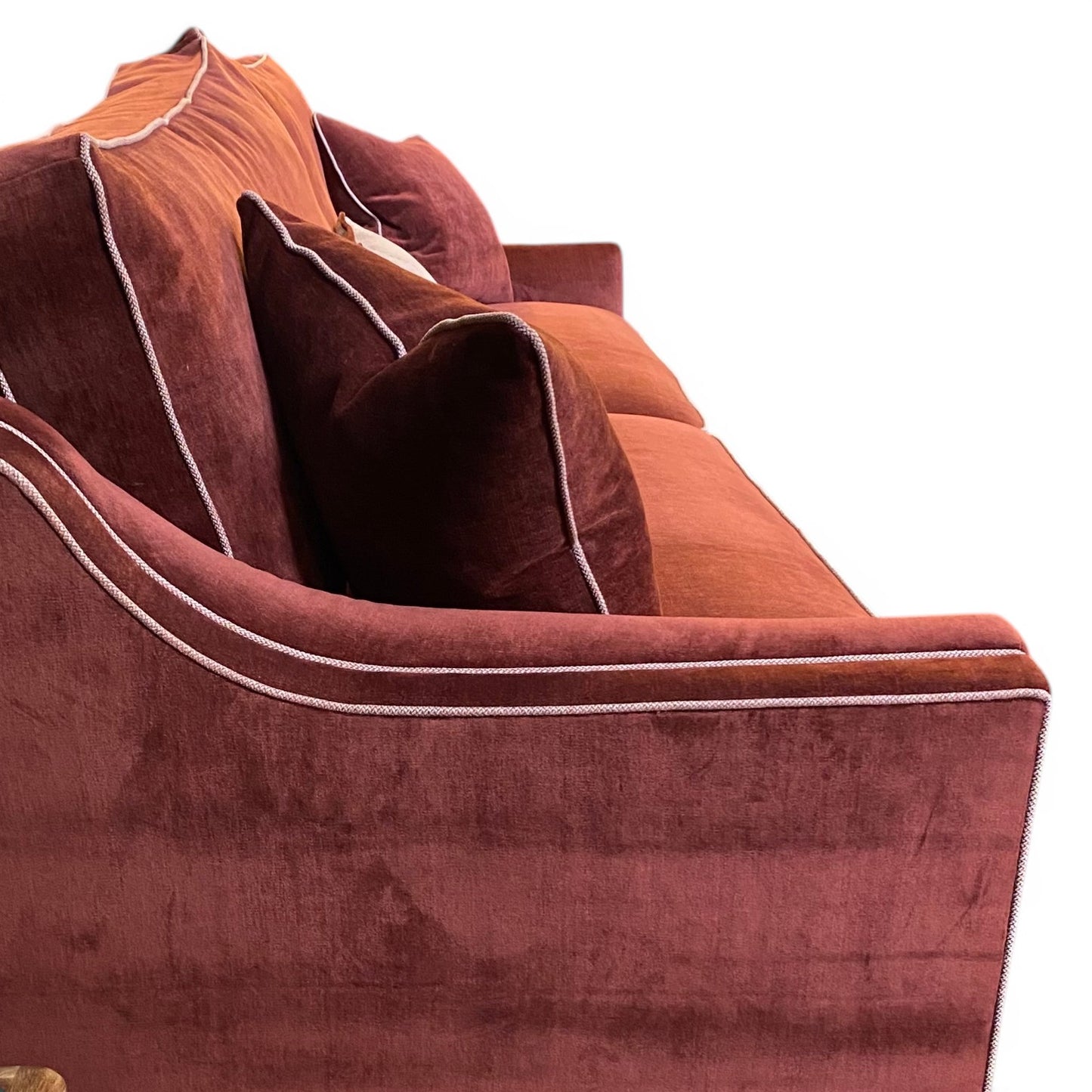 Columbus 4 Seater Split Sofa Burgundy - Ex Display
