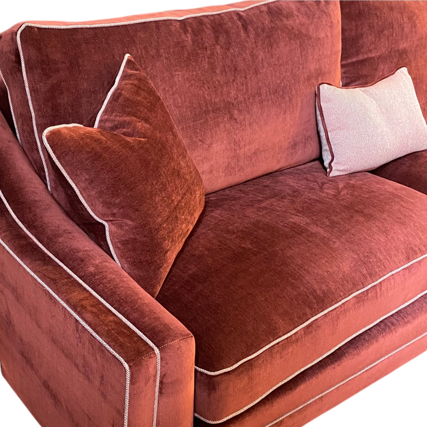 Columbus 4 Seater Split Sofa Burgundy - Ex Display