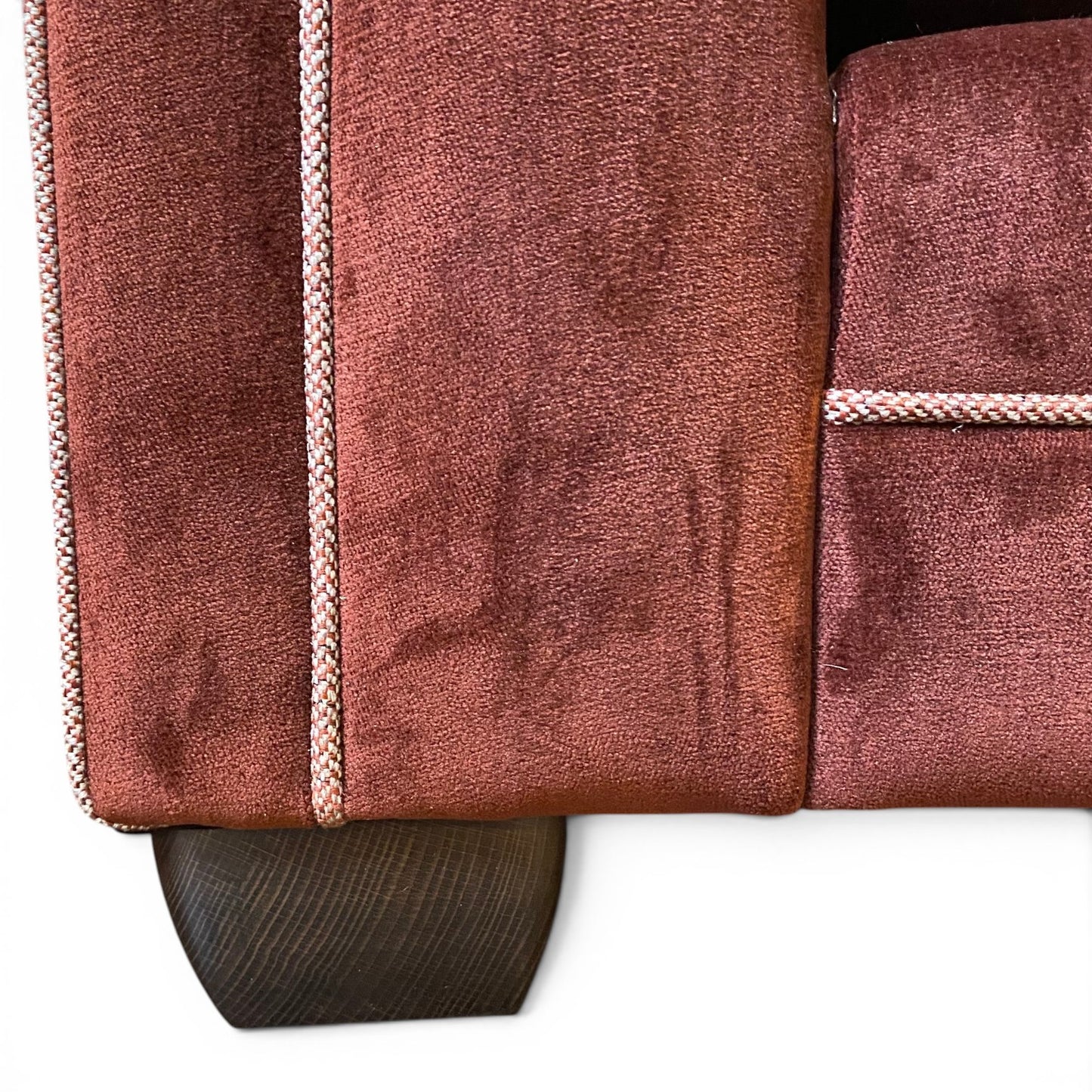 Columbus 4 Seater Split Sofa Burgundy - Ex Display