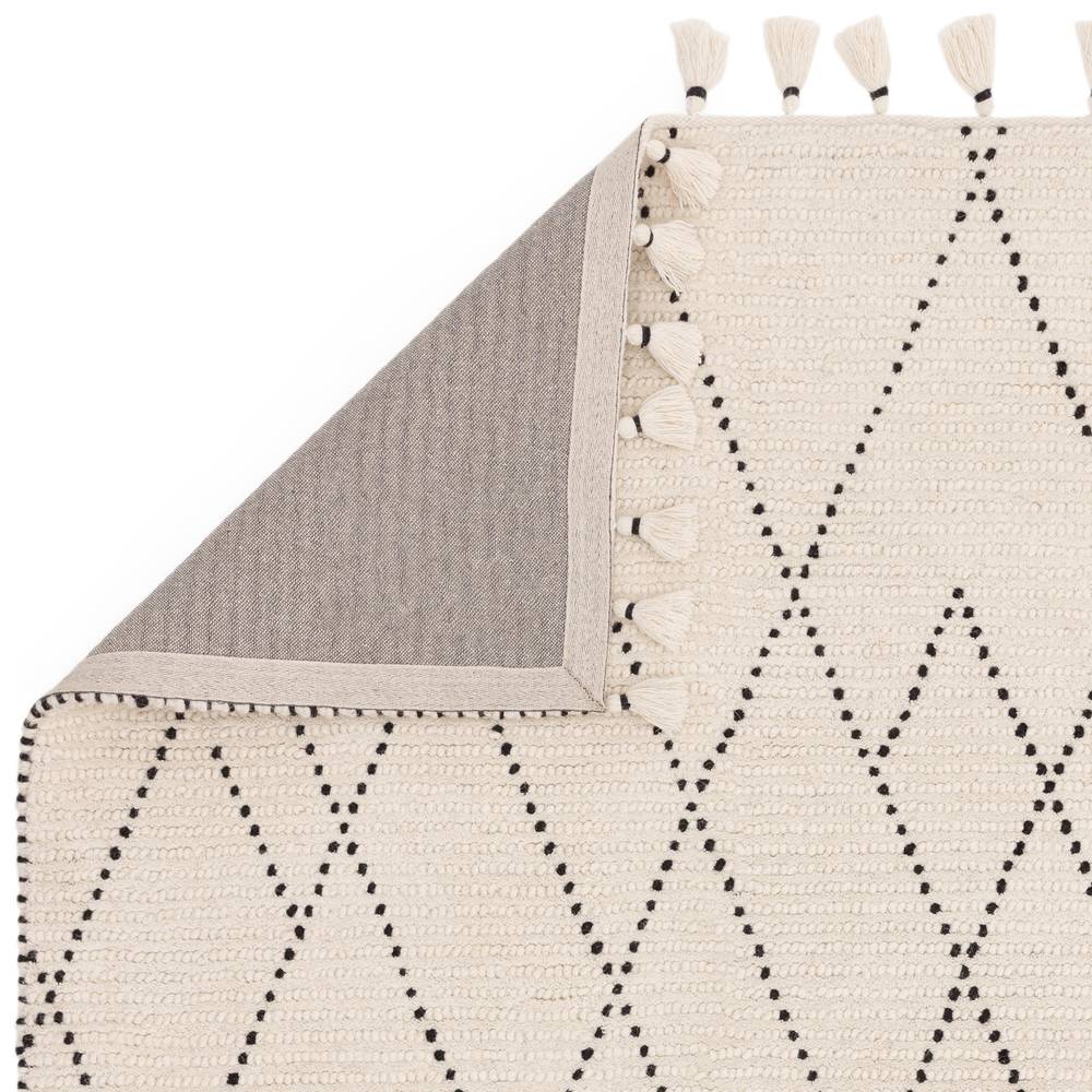 Cream/Black Linear Rug Nepal Rug - 200cm x 290cm
