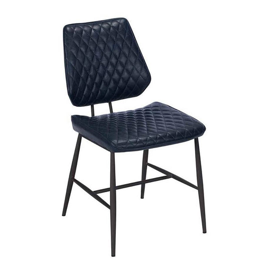 Dallas Dark Blue PU Leather Dining Chair - Pieces For Places