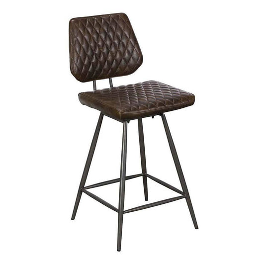 Dallas Dark Brown PU Leather Barstool - Pieces For Places