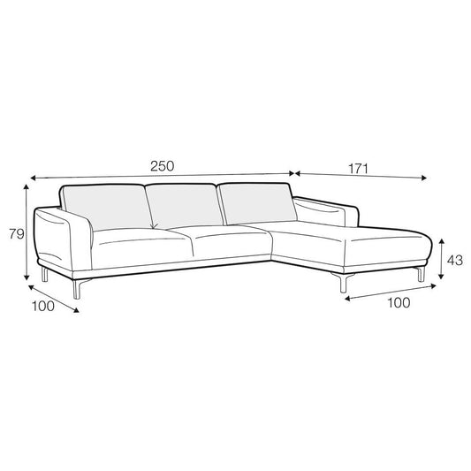 Edvin Set 1 Corner Chaise Sofa - Pieces For Places