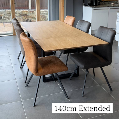 Flipper Oiled Oak Extending Dining Table - 4 Sizes