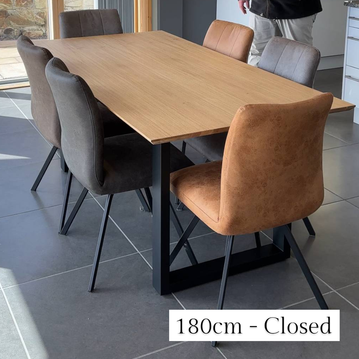 Flipper Oiled Oak Extending Dining Table - 4 Sizes