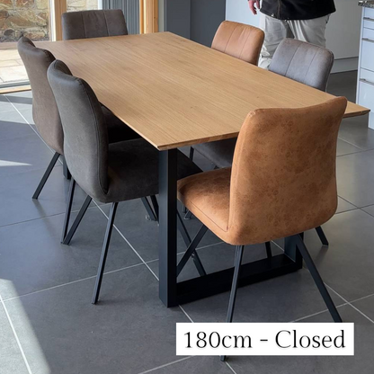 Flipper Oiled Oak Extending Dining Table - 4 Sizes