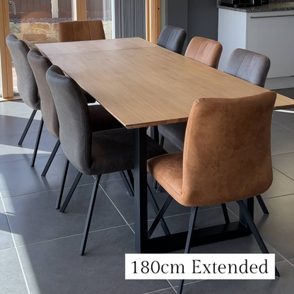 Flipper Oiled Oak Extending Dining Table - 4 Sizes