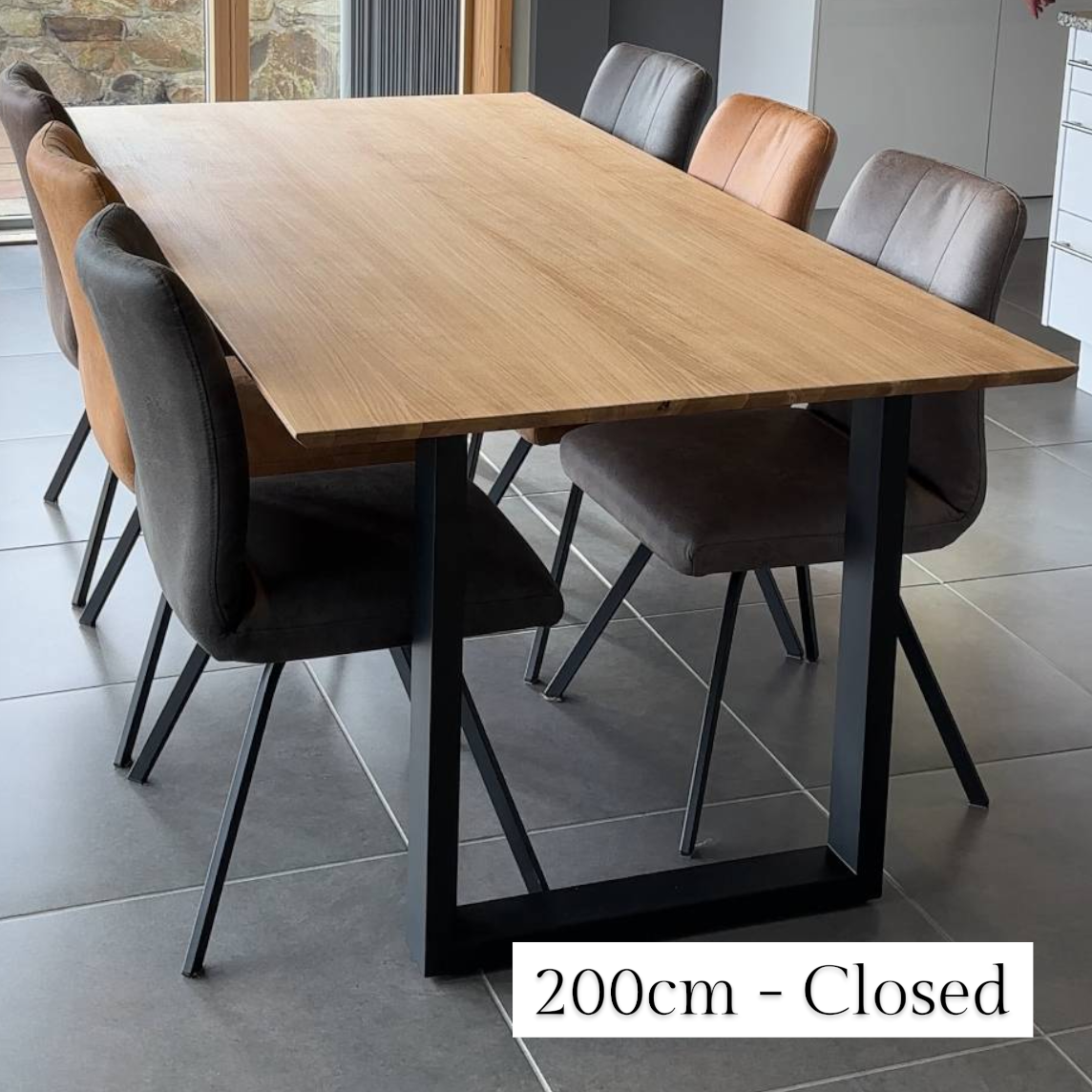 Flipper Oiled Oak Extending Dining Table - 4 Sizes