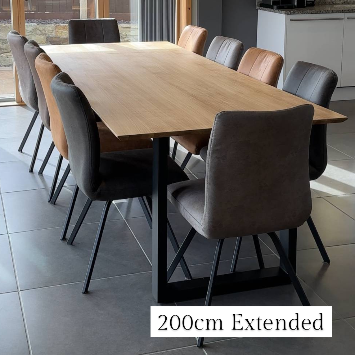 Flipper Oiled Oak Extending Dining Table - 4 Sizes