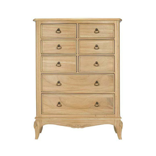 French Chic 8 Drawer Tall Chest - Pieces For Places
