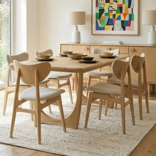 larsen Butterfly Grey Fabric Dining Chair - Pair
