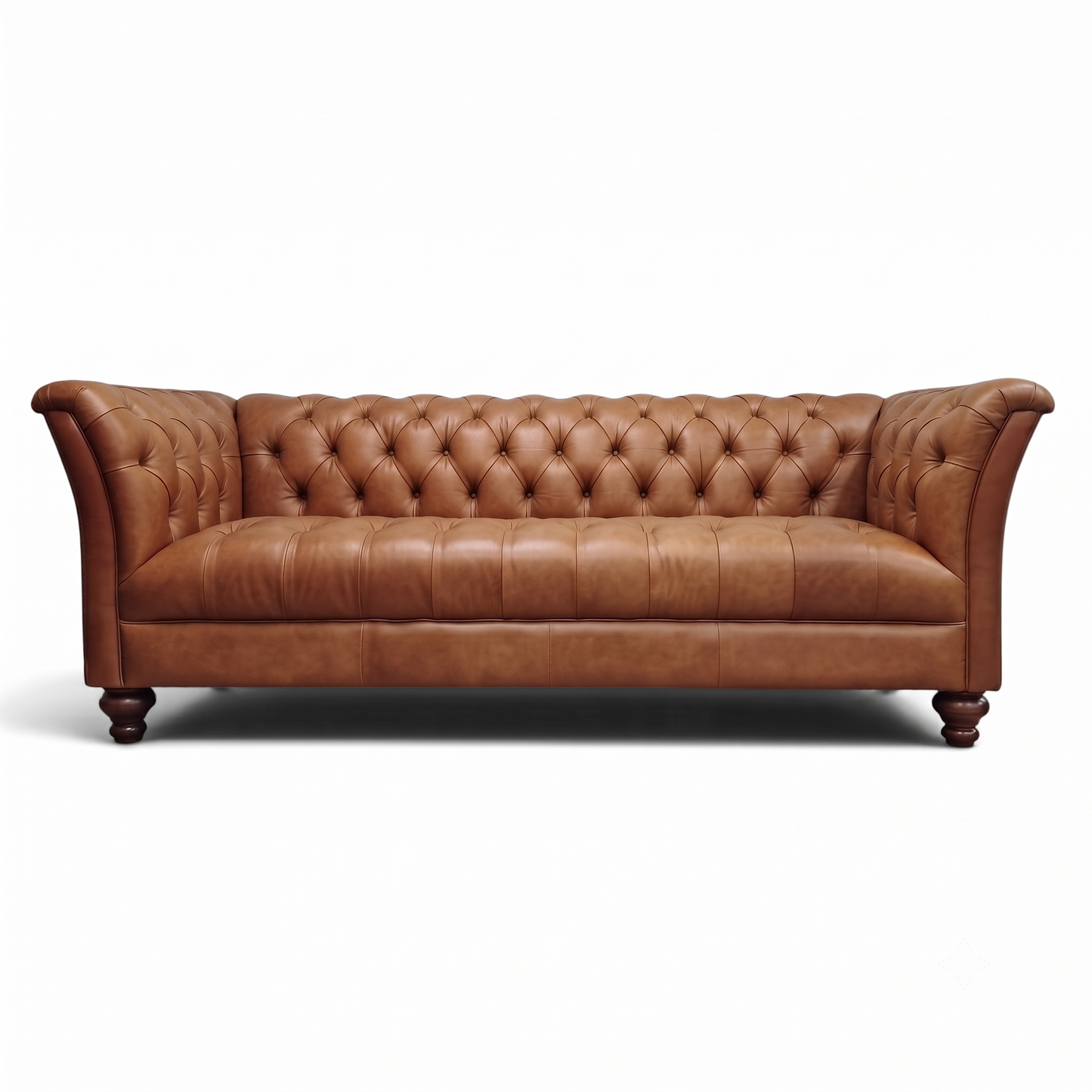 Garswood Leather 4 Seater Chesterfield