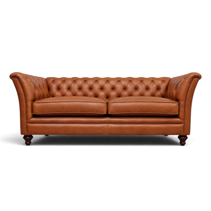 Garswood Leather 2 Seater Chesterfield