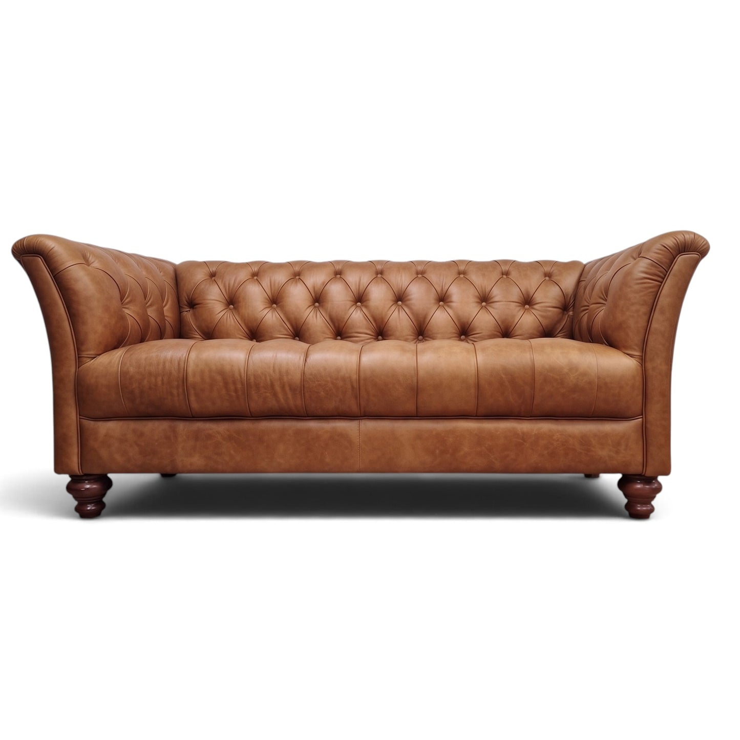 Garswood Leather 2 Seater Chesterfield