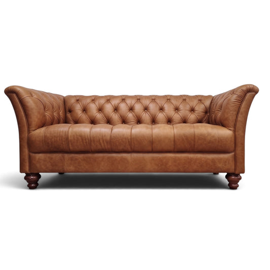 Garswood Leather 2 Seater Chesterfield