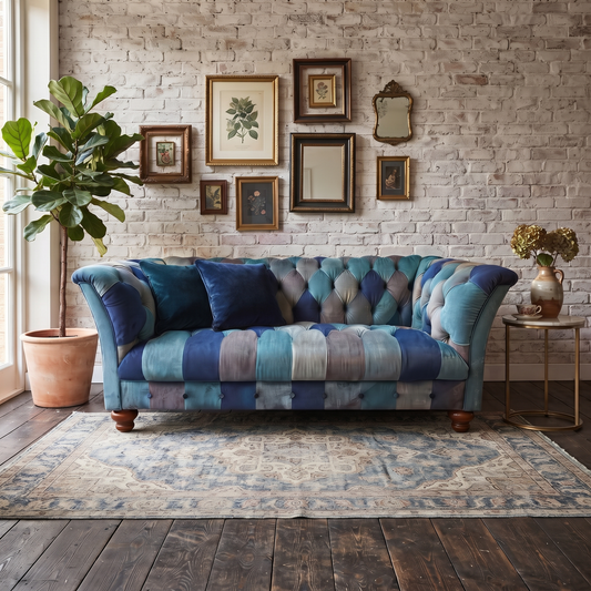 Garswood Velvet Patchwork Chesterfield