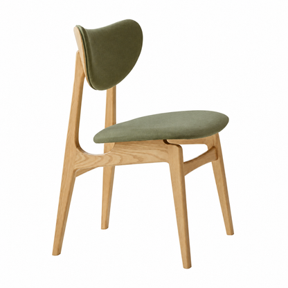 Larsen Butterfly Green Fabric Dining Chair - Pair