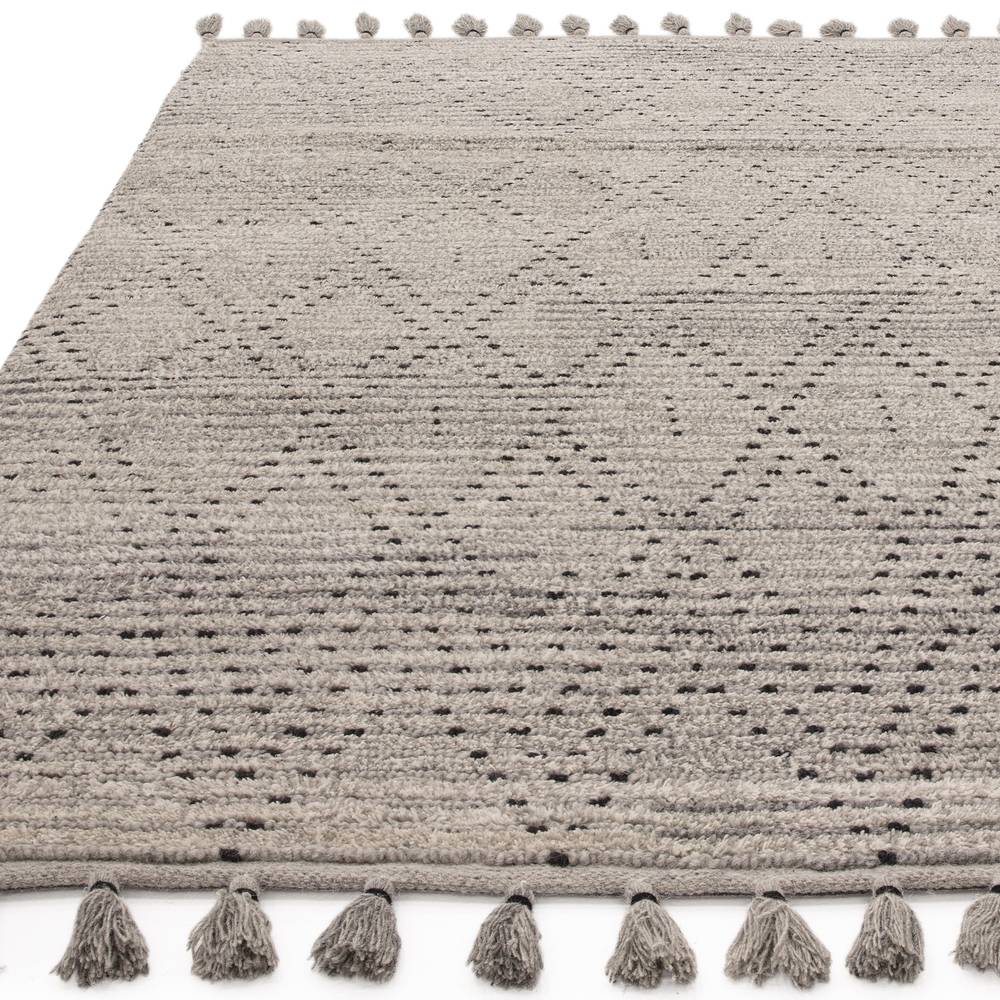 Grey/Black Diamond Rug Nepal Rug - 200cm x 290cm