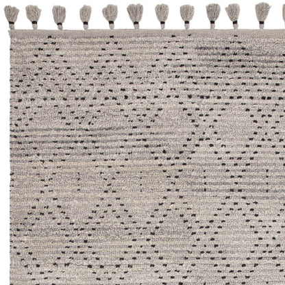 Grey/Black Diamond Rug Nepal Rug - 200cm x 290cm