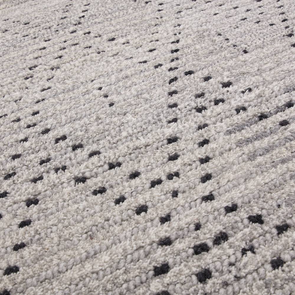 Grey/Black Diamond Rug Nepal Rug - 200cm x 290cm