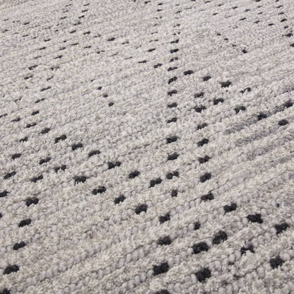 Grey/Black Diamond Rug Nepal Rug - 200cm x 290cm