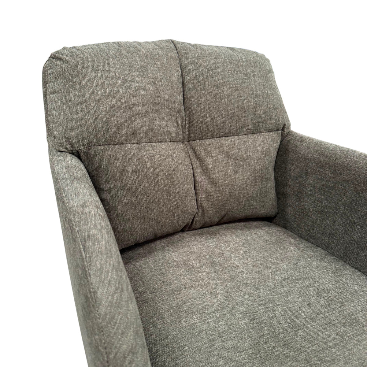 Haven Green Fabric Swivel Carver Dining Chair
