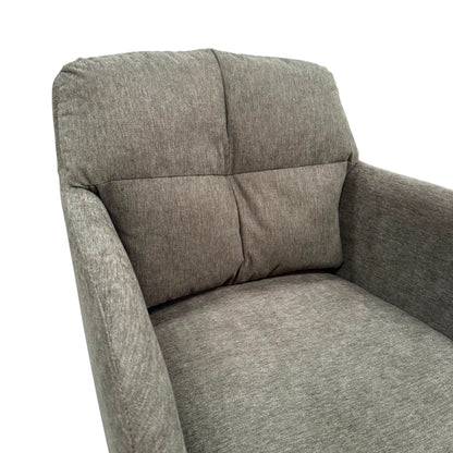 Haven Green Fabric Swivel Carver Dining Chair
