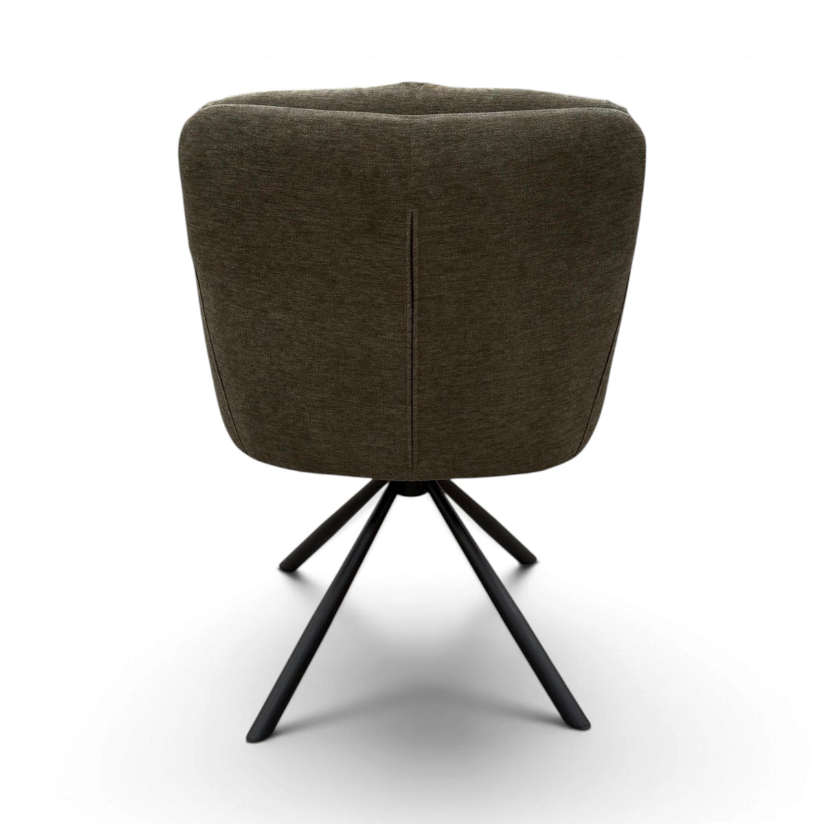 Haven Green Fabric Swivel Carver Dining Chair
