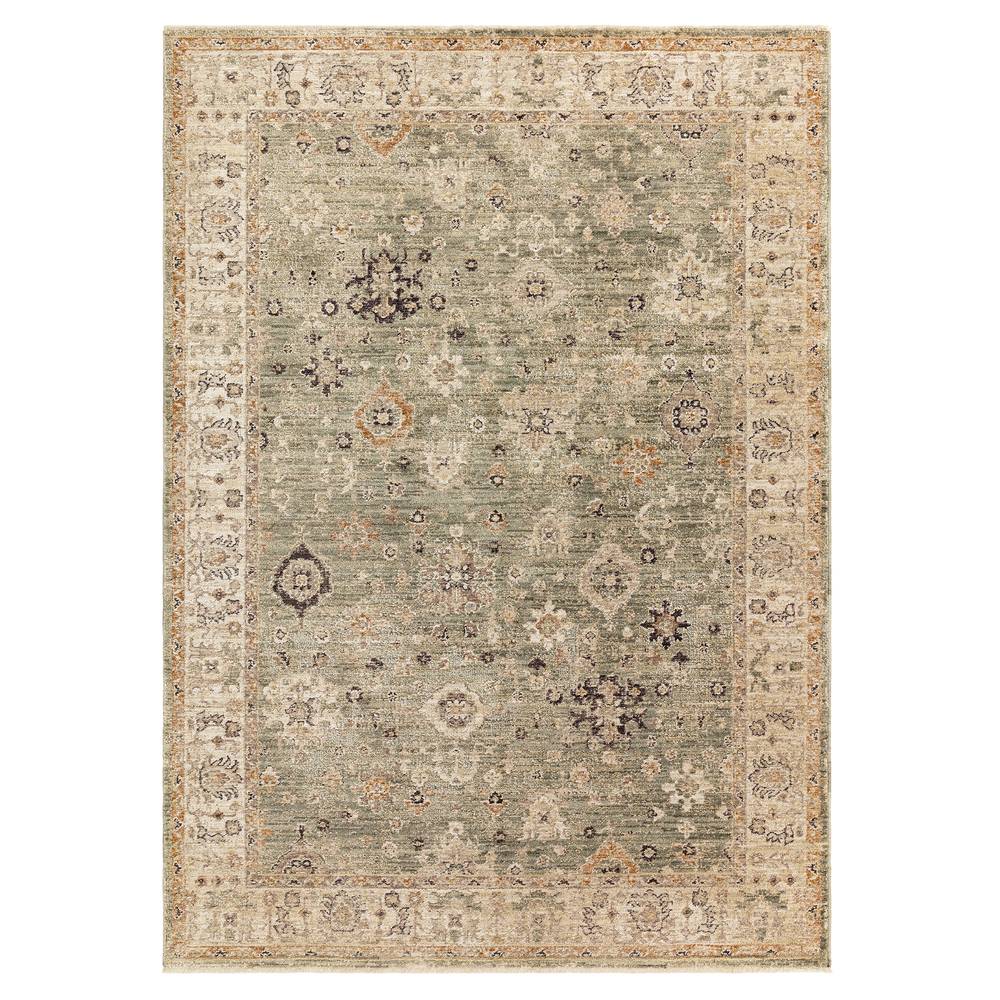 Ornate Green Heriz Rug - 67cm x 240cm