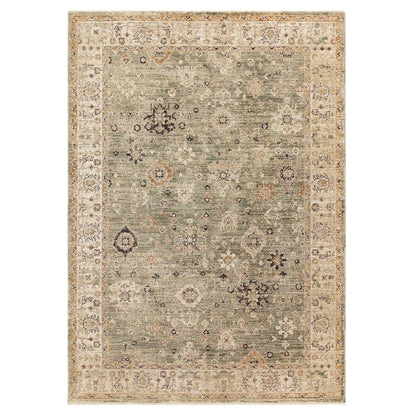 Ornate Green Heriz Rug - 67cm x 240cm
