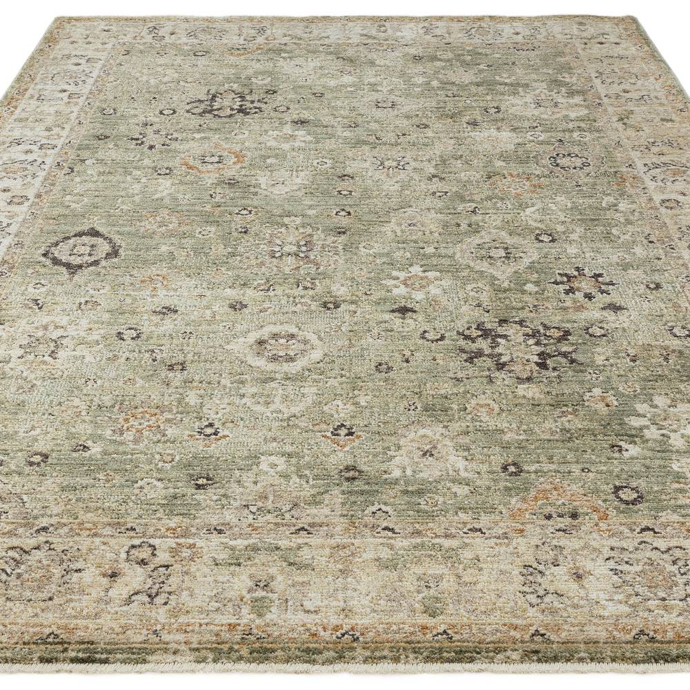 Ornate Green Heriz Rug - 67cm x 240cm