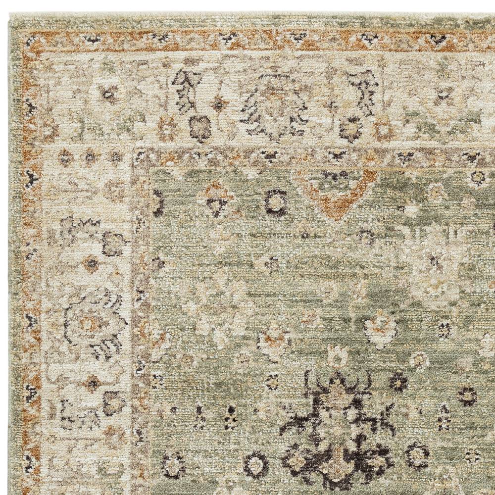 Ornate Green Heriz Rug - 67cm x 240cm