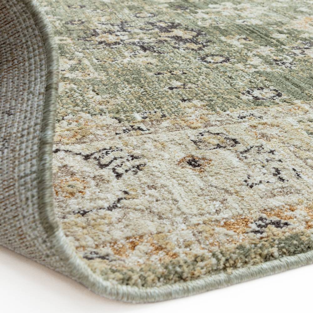 Ornate Green Heriz Rug - 67cm x 240cm