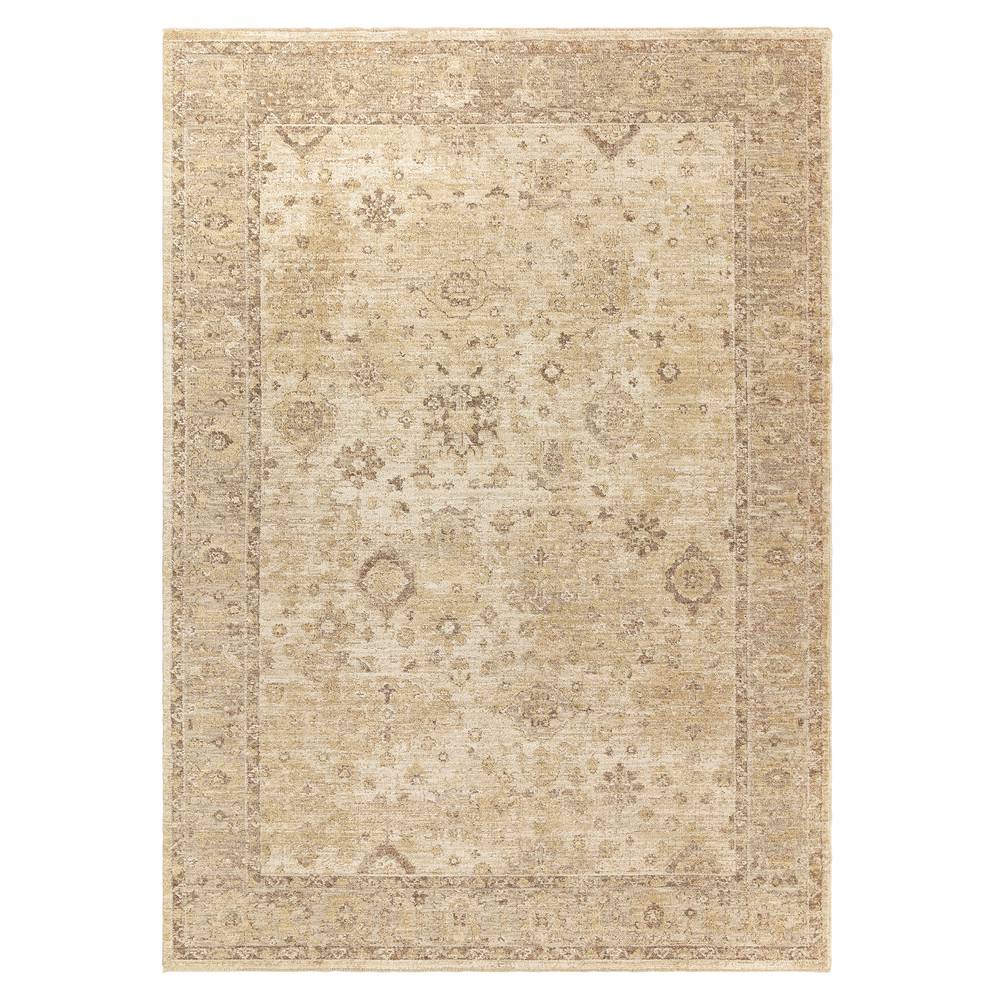 Ornate Beige Heriz Rug - 67cm x 240cm