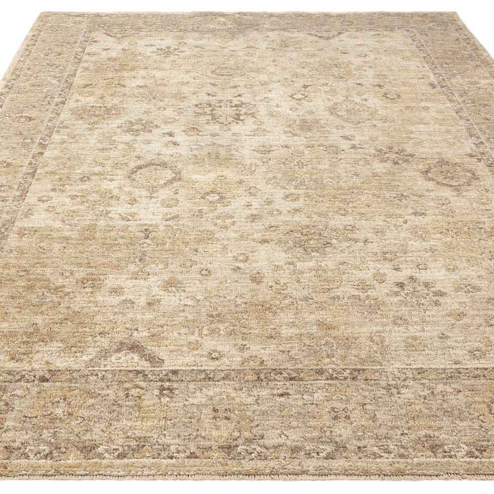 Ornate Beige Heriz Rug - 67cm x 240cm