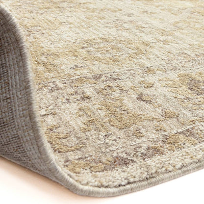 Ornate Beige Heriz Rug - 67cm x 240cm