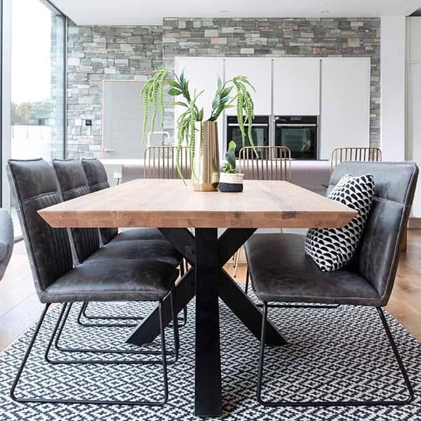 Hoxton Oak Spider Leg Dining Table - 2 Sizes