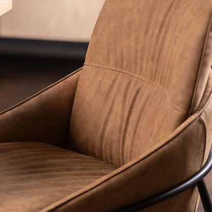 Jackson Tan PU Leather Dining Chair