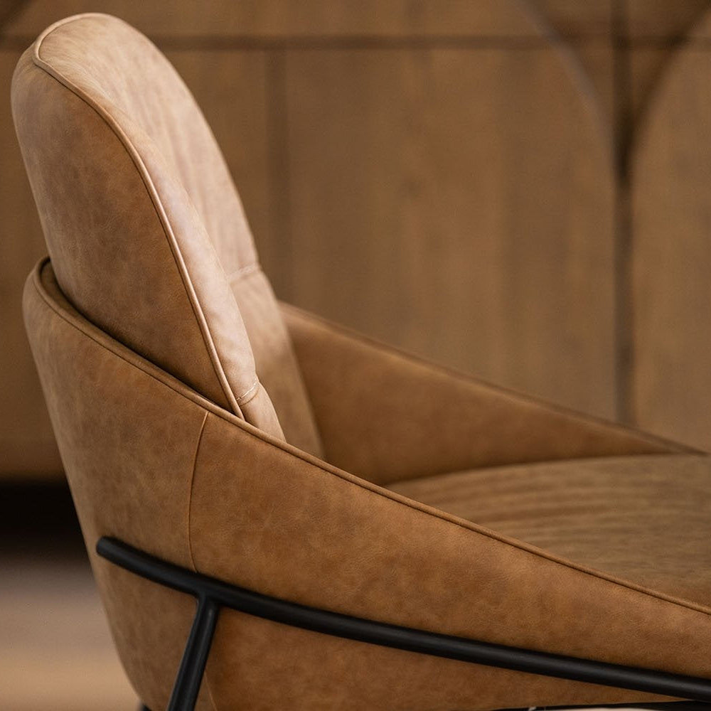 Jackson Tan PU Leather Dining Chair