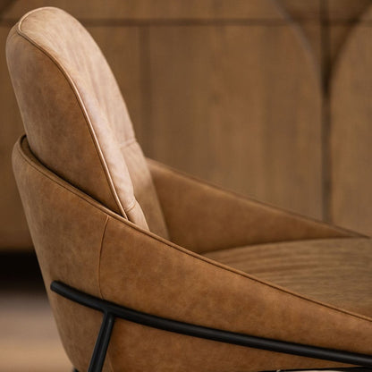Jackson Tan PU Leather Dining Chair