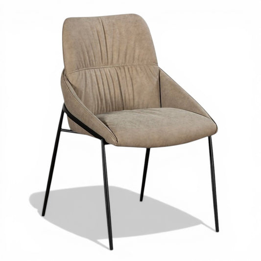 Jackson Taupe PU Leather Dining Chair